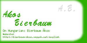 akos bierbaum business card